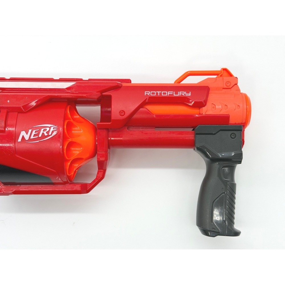 Nerf N-Strike MEGA Rotofury Blaster Red Rotating Drum Slam Fire Pump Action Gun - Picture 3 of 8